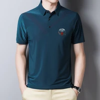 new fashion mens striped polo shirt short sleeve cool summer clothing solid color loose mens polo shirt t shirt