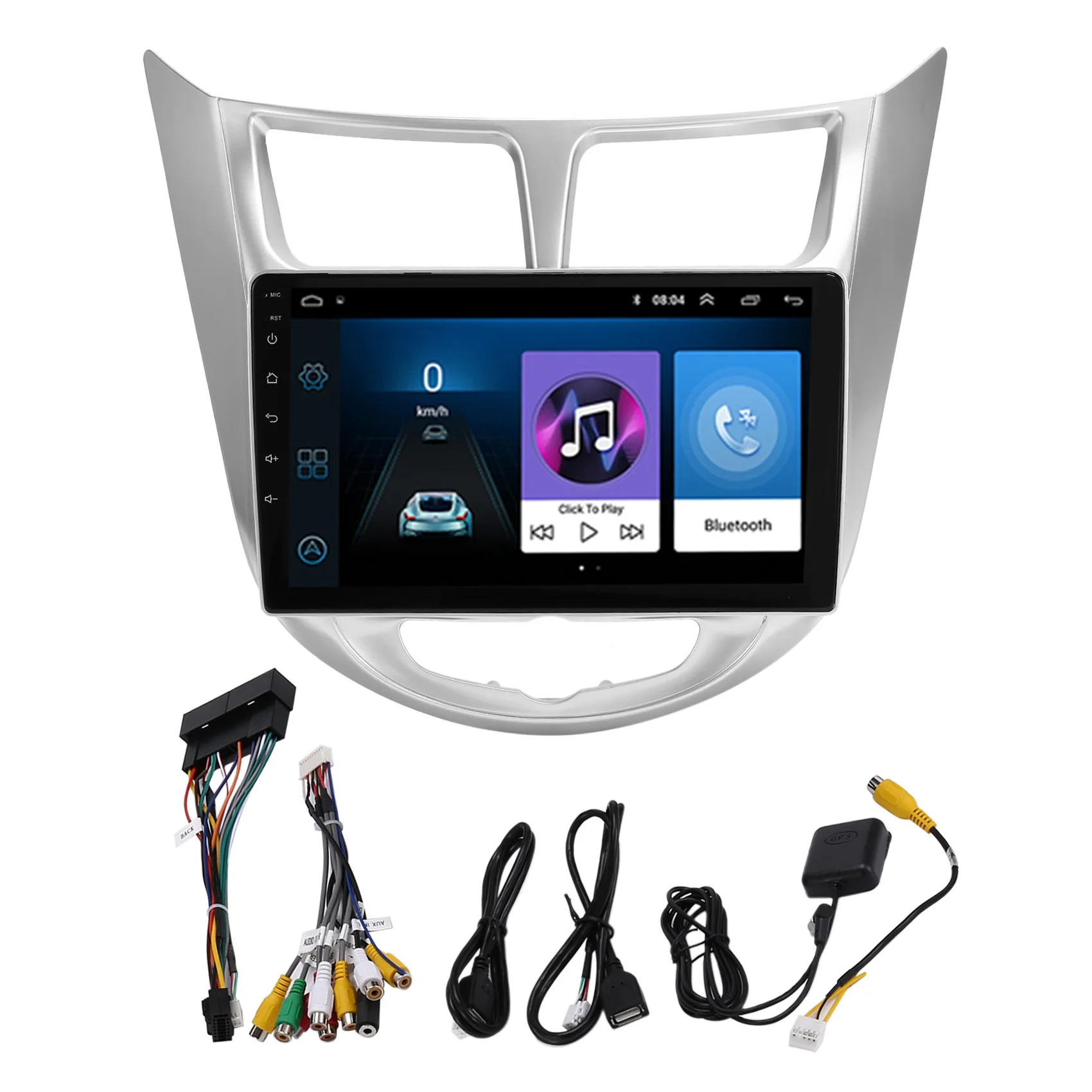 

Автомагнитола 2DIN, 1 Гб + 16 ГБ, Android 10, мультимедийный видеоплеер для Hyundai Solaris Verna Accent 2010 - 2016