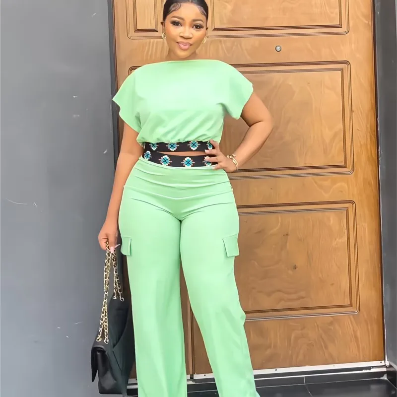 Женские комплекты из 2 предметов с геометрическим принтом 2024 летняя мода