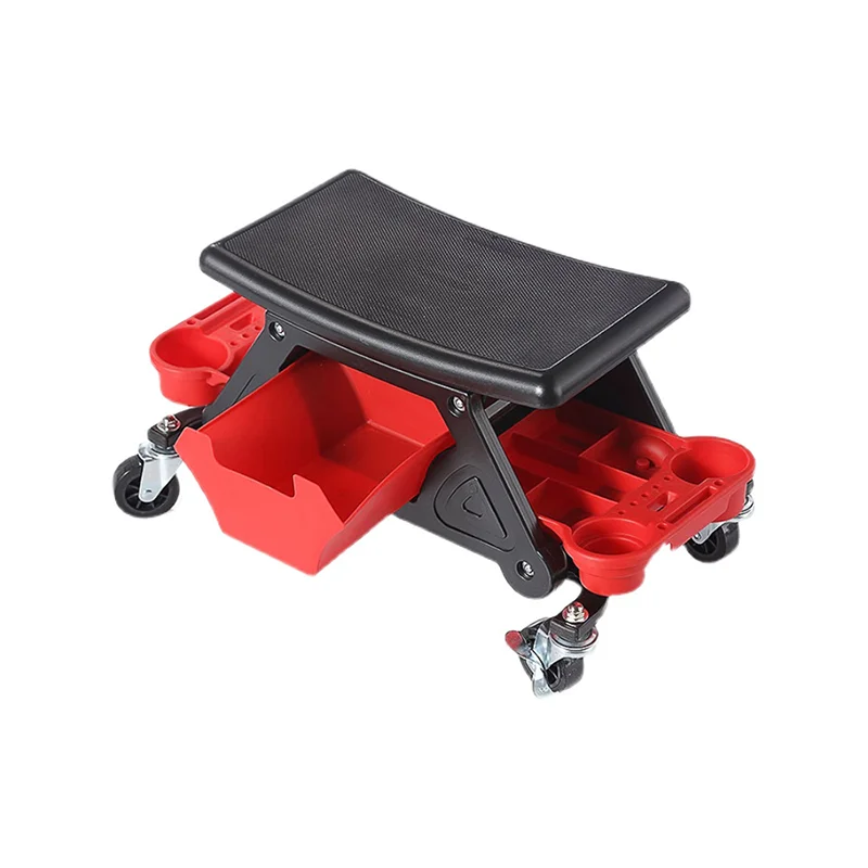 

Auto beauty work bench car wash construction polishing tool multi-functional reception thicken sit mobile wheel polishing stool