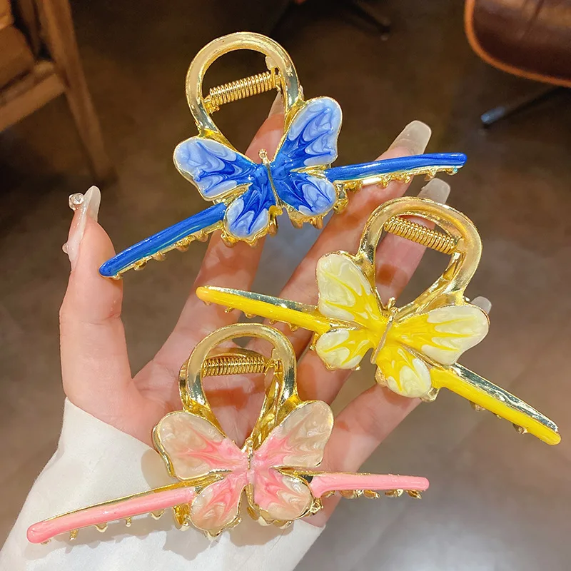 

Trendy Forest Series Sweet Oil Dripping Butterfly Hairpin, Small And Fresh Pastoral Temperament, Catch Clip, Versatile, Niche