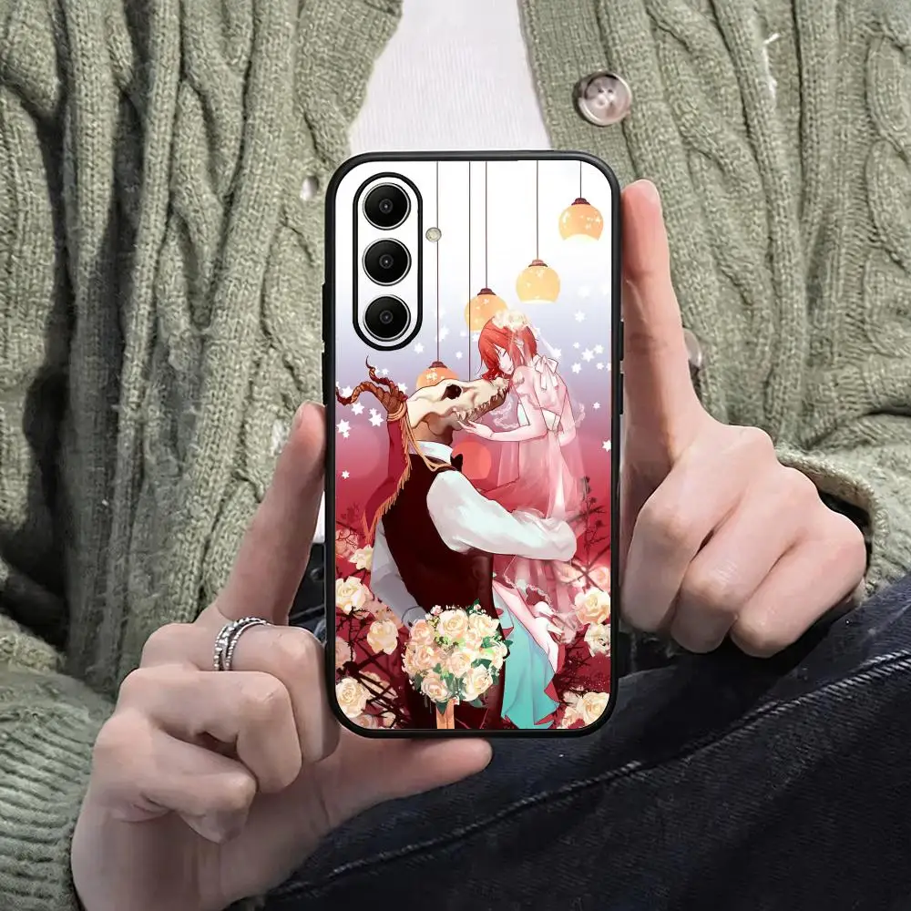 Фото Крутой аниме-чехол для телефона Mahoutsukai no Yome для Samsung Galaxy S26 S25 S24 S23 S22 S21 S20 Plus Ultra Note20, мягкий, черный №4