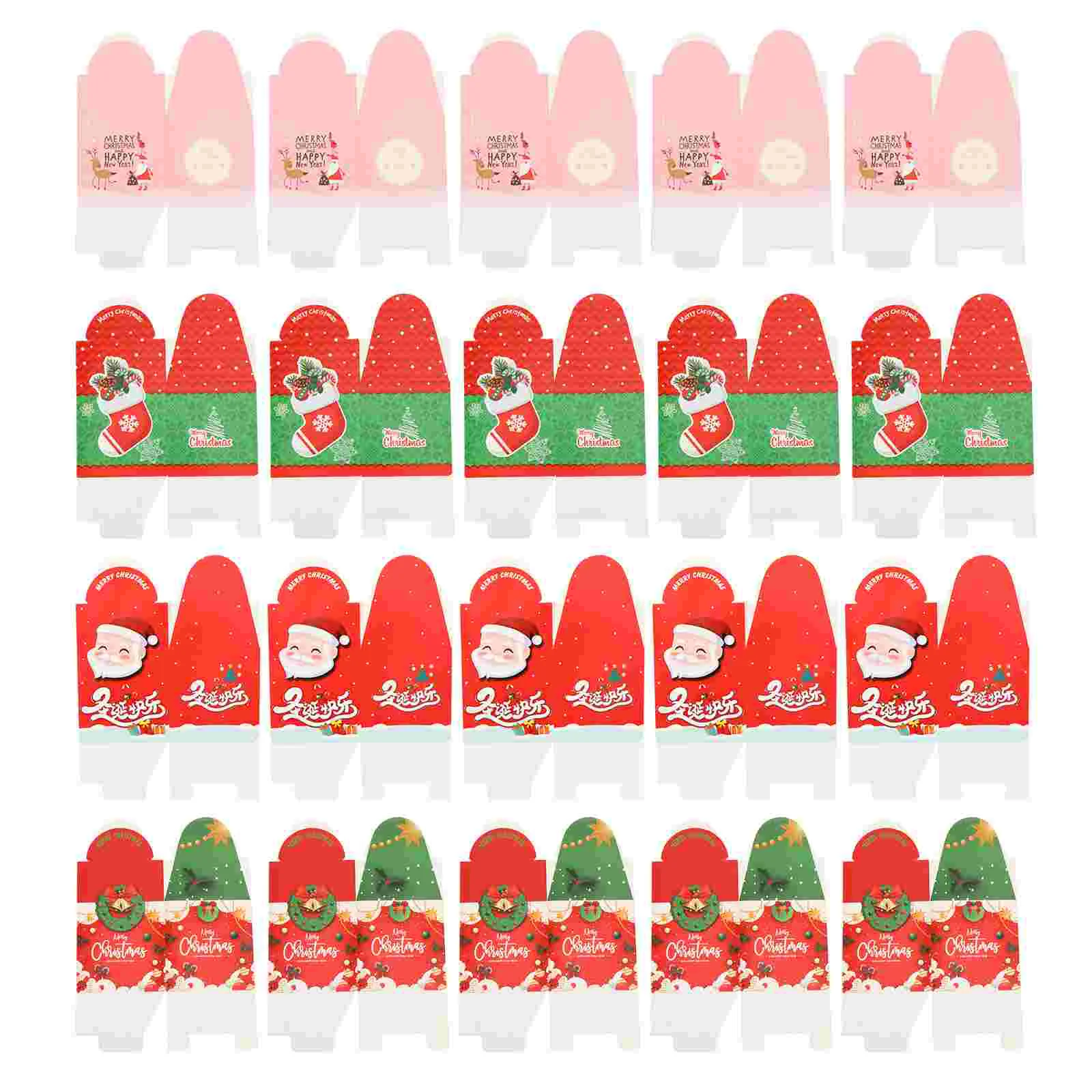 

20pcs Christmas Party Favor Box Paper Favor Box Party Treat Box Box Santa Claus Gift Box
