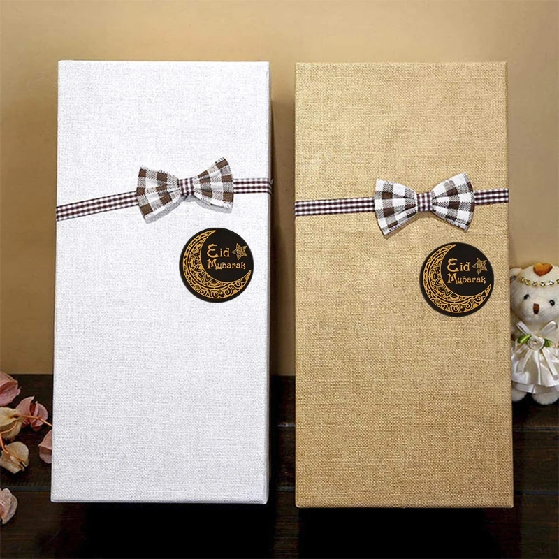 

120pcs Eid Mubarak Favor Gift Bag Sealing Stickers Ramadan Decorations Box Seal Label Stickers