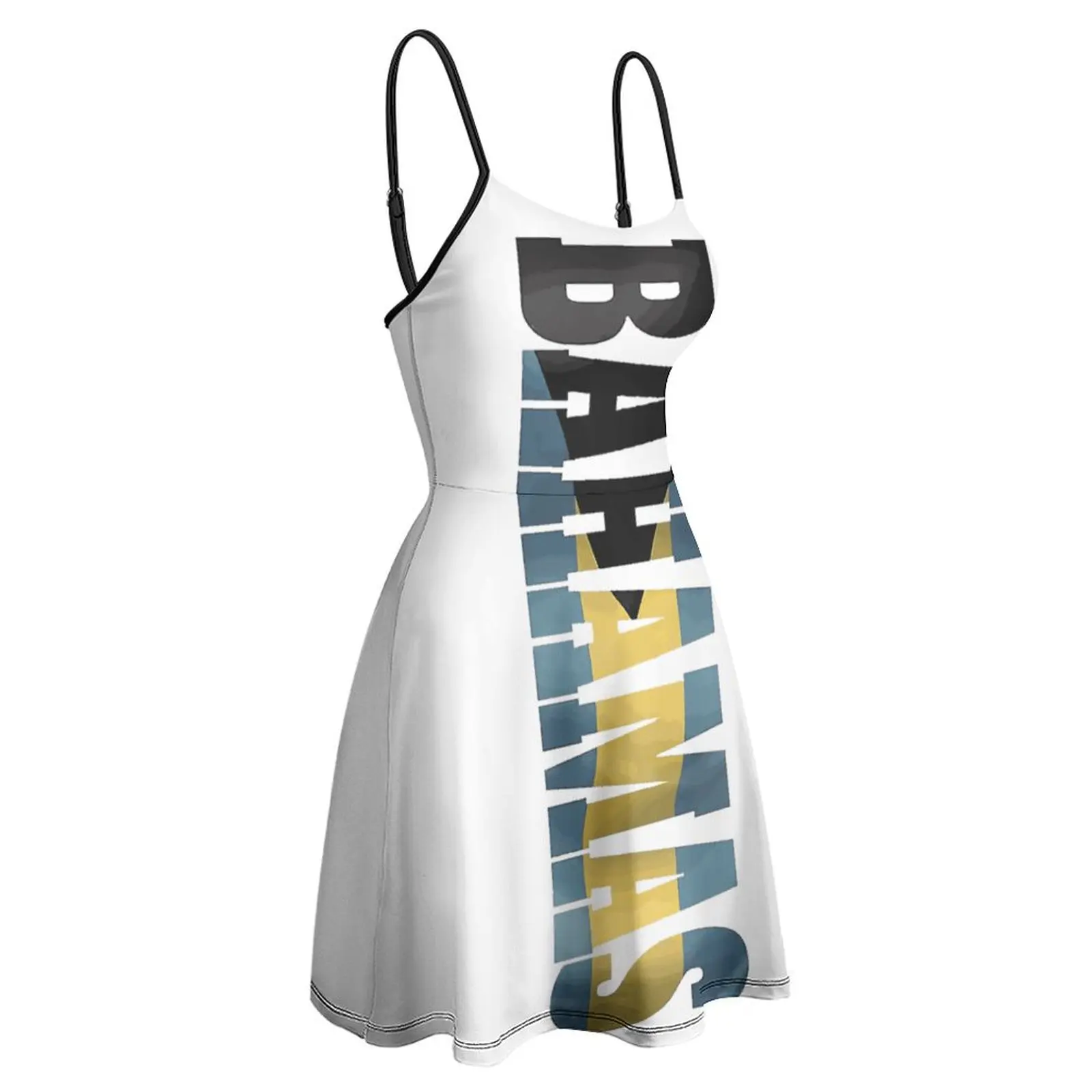 Пикантное женское платье на бретельках с флагом Багамских Островов (1)