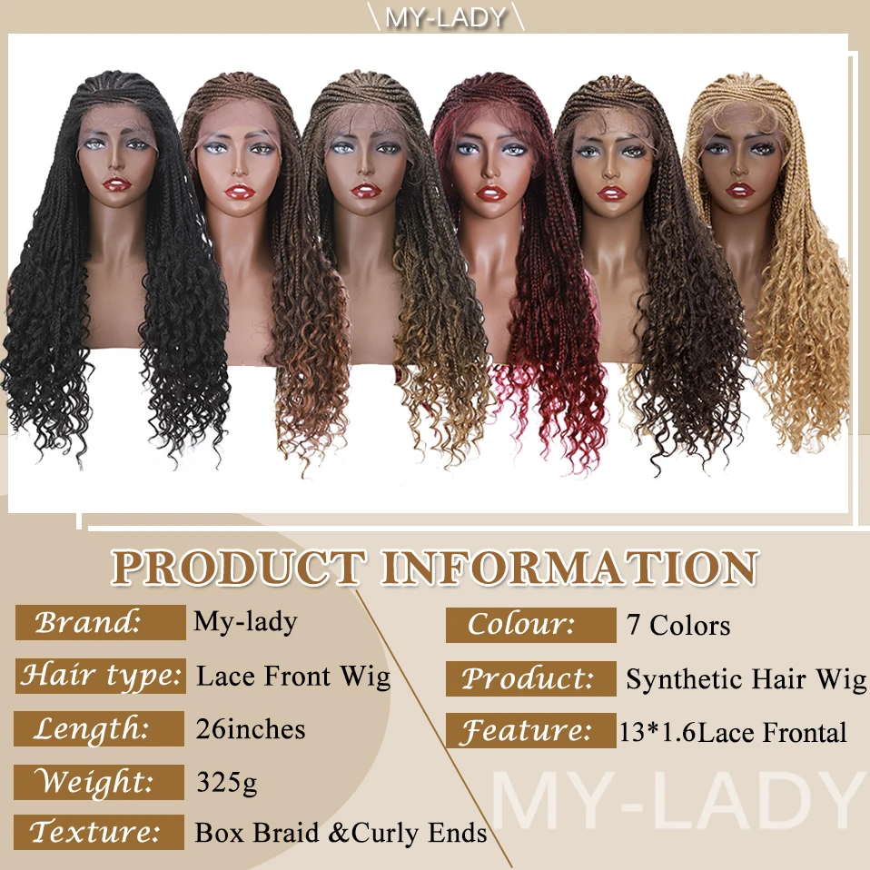 Парик для волос Моя леди синтетические косички с кудрявыми концами 28 дюймов |