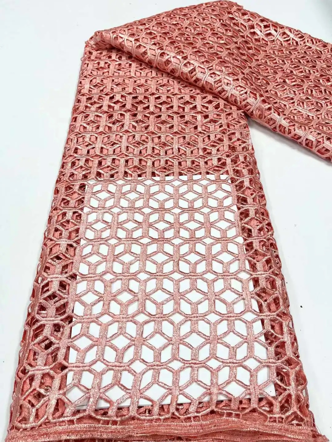 

2023 African Lace Fabric High Quality French Mesh Lace Fabric Tissue Milk Silk Lace Fabric For Party Dress
