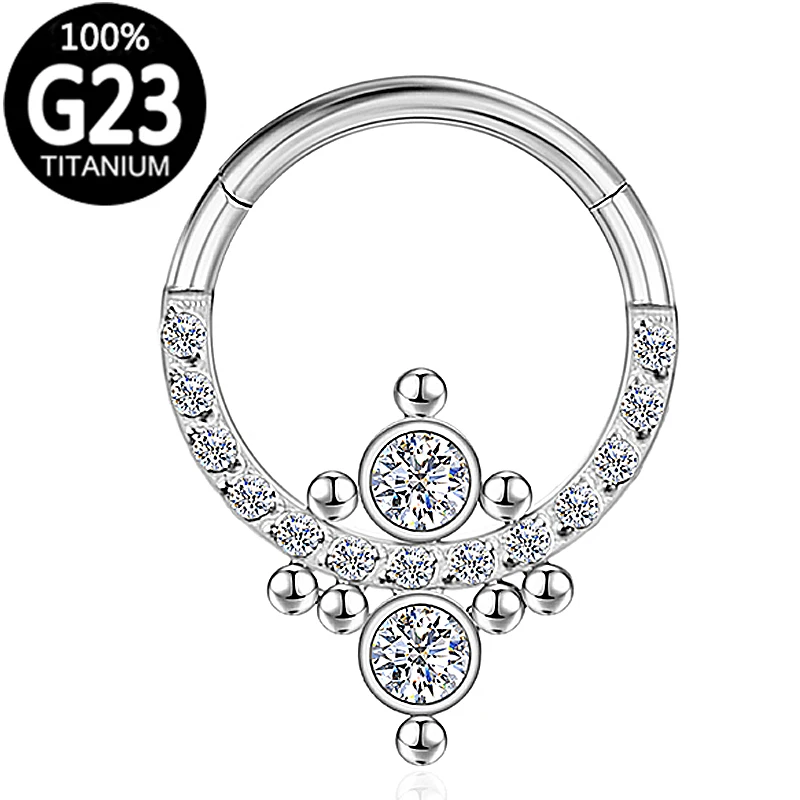 

Nose Ring Pircing Helix Piercing Nez Piercing Oreja Goth Septum G23 Titanium Earrings Segment Clicker 16G Ear Cartilage Jewelry
