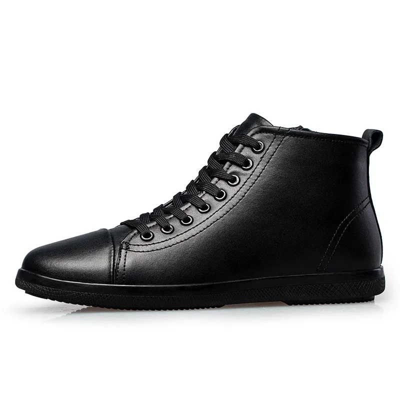 

Large Size Men Winter Ankle Boot High Quality Split Male Leather Casual Fahsion Sneakers Blue Black Man Outdoor Shoes Big Size