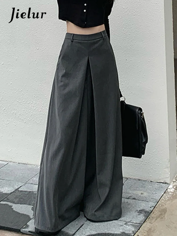 Jielur свободные тонкие длинные повседневные женские Костюмные брюки Модная