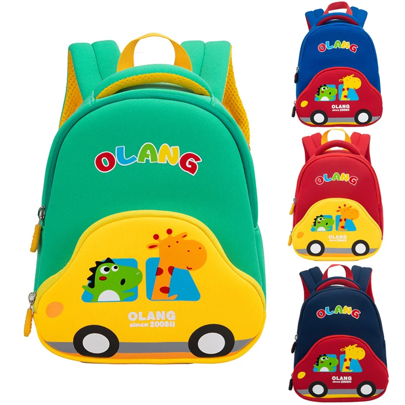 

Cartoon Children School Backpacks 3D Cute Car Design Kindergarten Kid Anti Lost School Bags for Boys Girls Gift Mochila Escolar