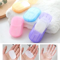 20pcsbox portable soap paper disposable mini travel soap flakes washing hand cleaning kitchen toilet clean scented soap papers