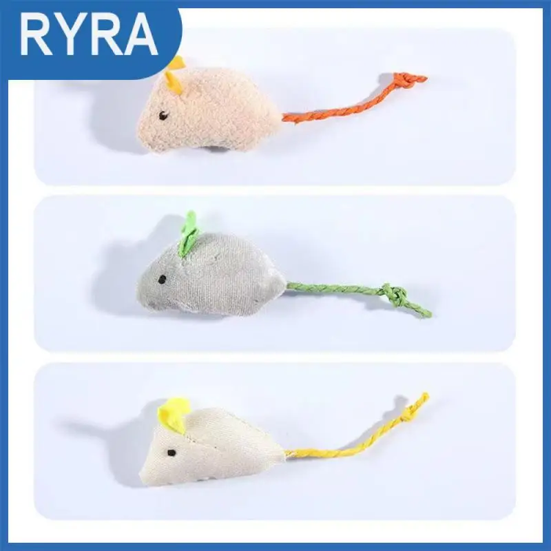 

Cute Modeling Plush Mouse Mouse Toy Interactive Universal New Cat Toy Pet Accessories Cat Scratch Simulation Mouse Kitten Toy