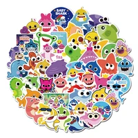 1050pcs cartoon baby shark stickers vinyl for kids water bottle guitar luggage laptop skateboard stickers party gifts