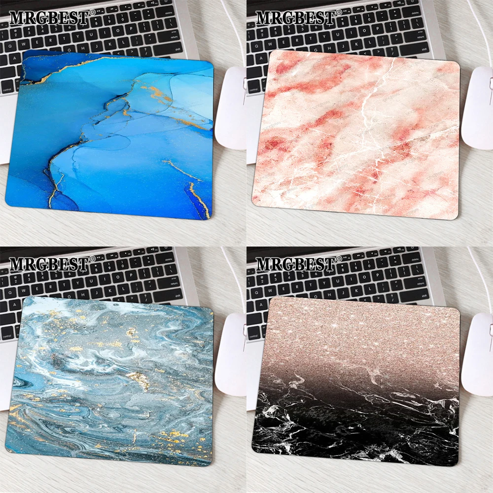 

MRGBEST Marble Simple Texture Mouse Carpet Computer Mat Keyboards Gamer Carpet 25X20 Pc Accessories Mouse Gaming Desk Rug Diy