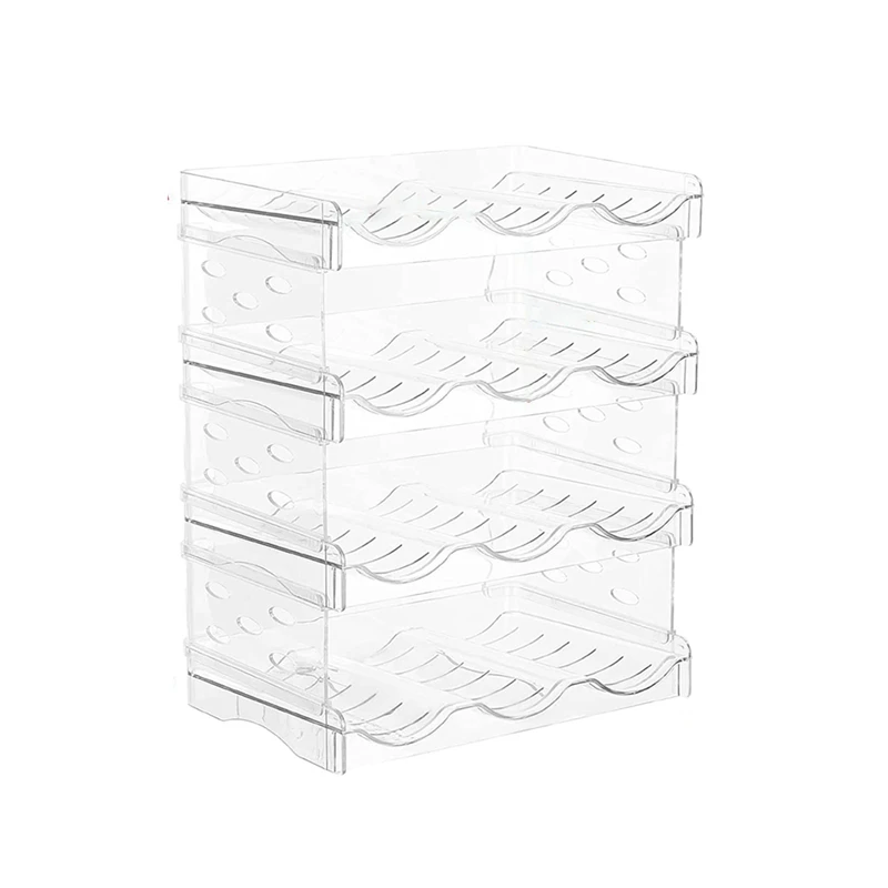 

1 Piece Cabinet Water Bottle Storage Rack Beverage Bottle Storage Display Rack Stackable Cup Rack For Kitchen Refrigerator