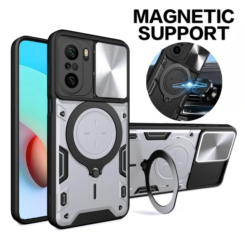 Чехол Funda для Xiaomi Poco F3 5G противоударный защитный чехол телефона с магнитным