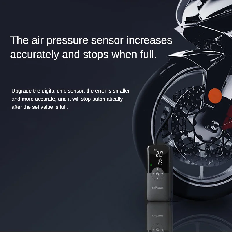 Воздушный компрессор 90 PSI портативный Электрический насос для колес с цифровым