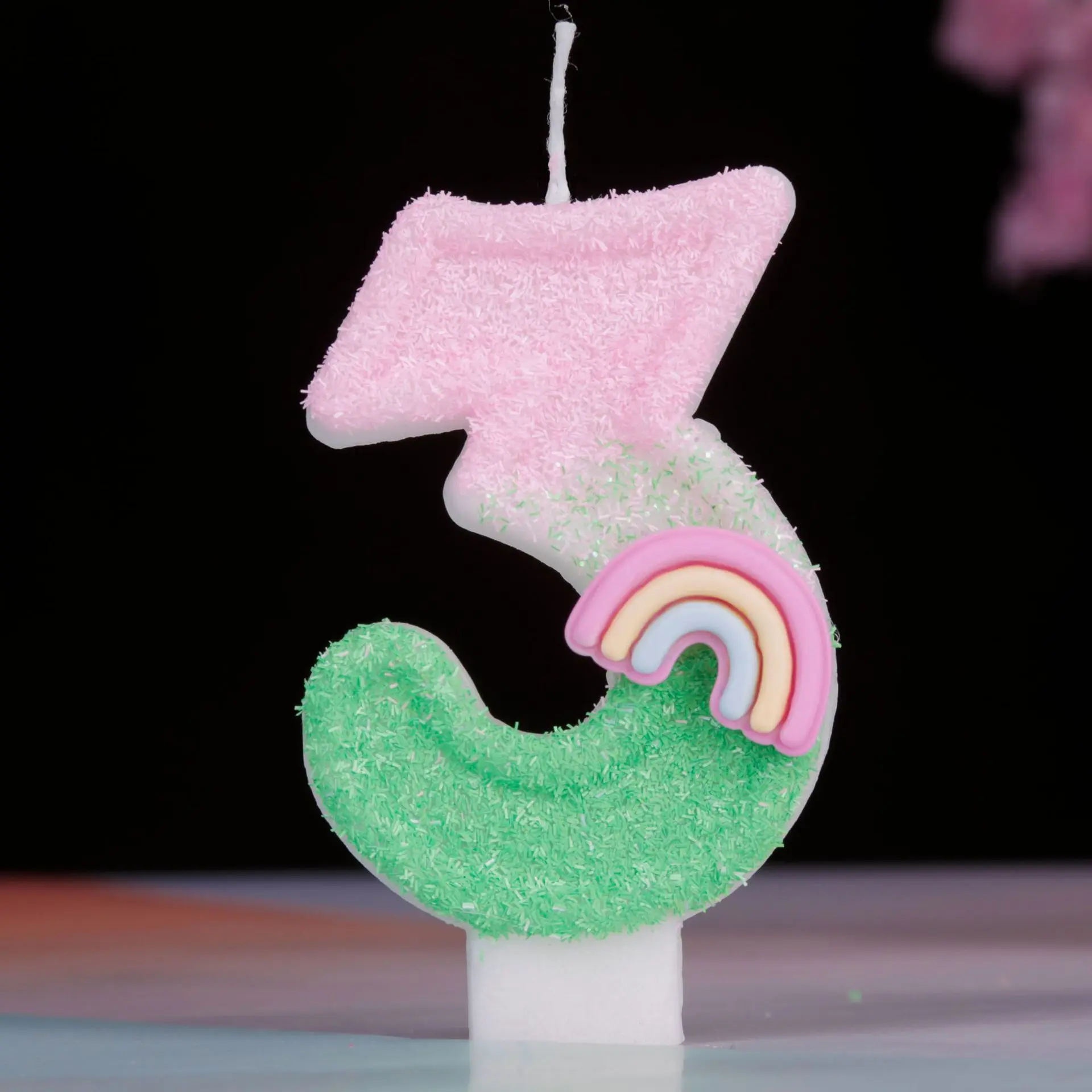 Фотосвеча цифровая Радужная свеча фотоэлемент для украшения торта на день