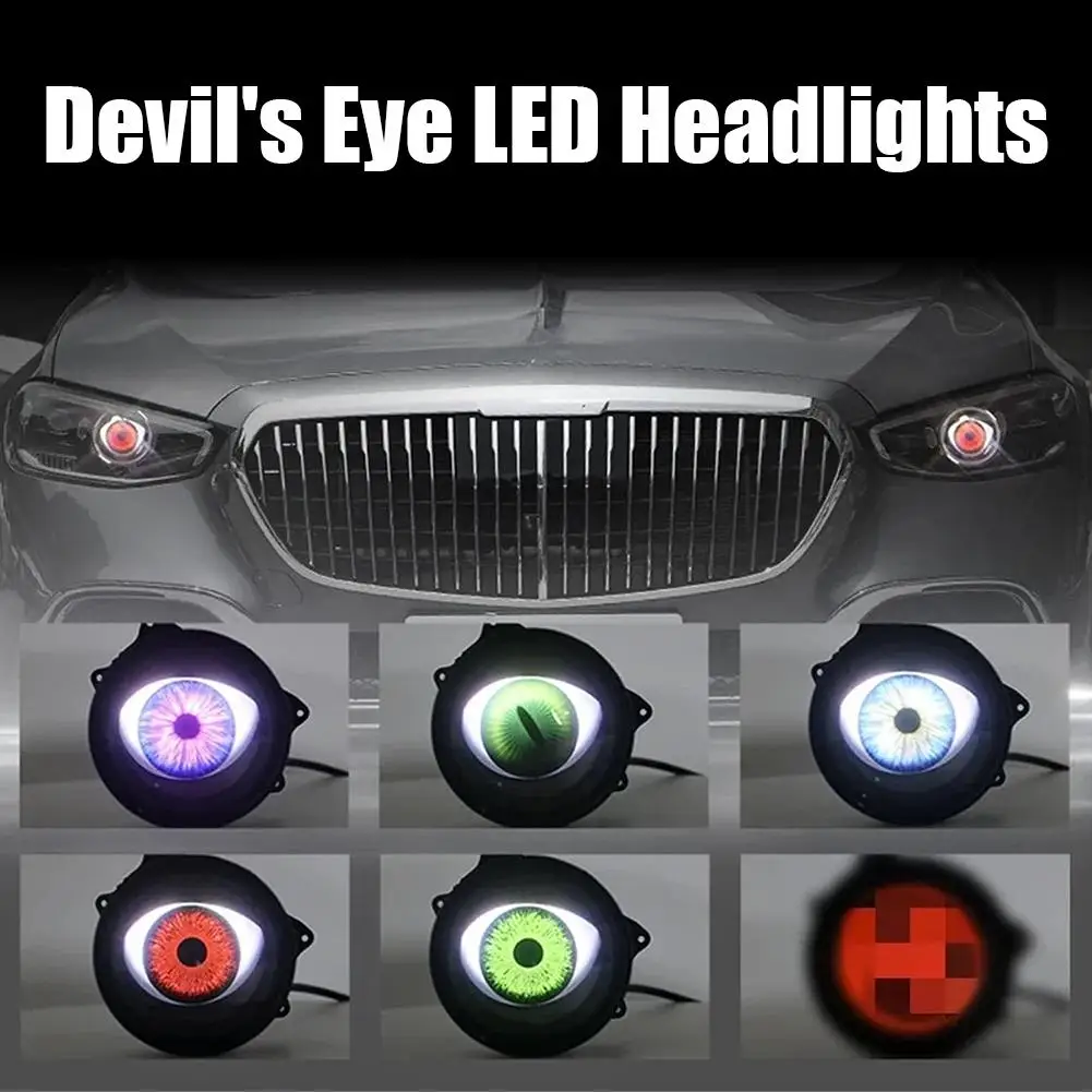 3-дюймовые динамические светодиодные автомобильные фары Devil Eye с дистанционным