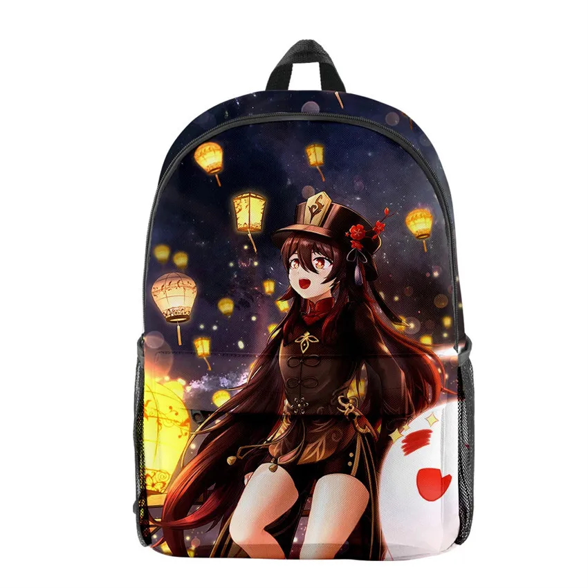 

Genshin Impact Xiao 3D Primary And Middle School Students Backpack School Bag Oxford School Bag Teenager Boys Girls Laptop Bag