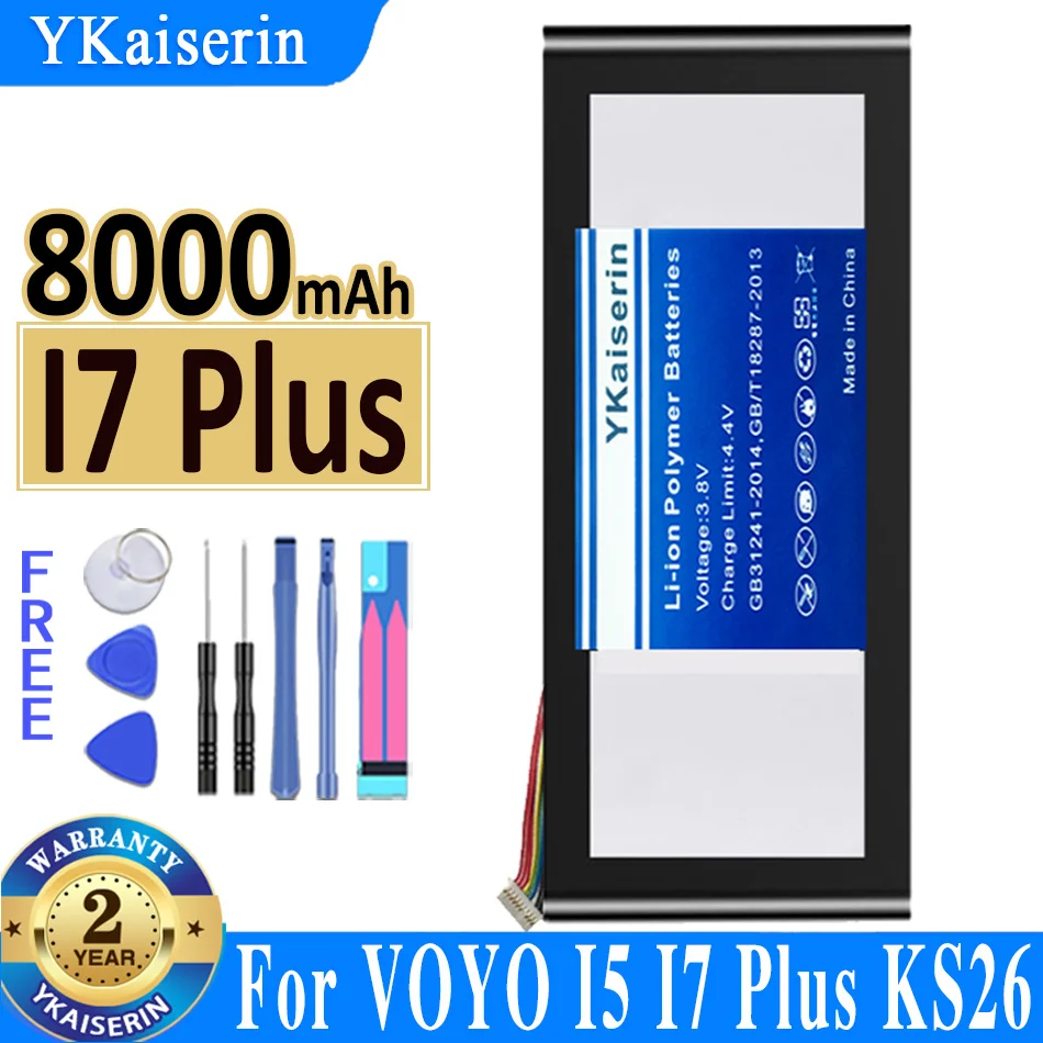 

8000mAh YKaiserin Battery for VOYO I5 I7 Plus I7Plus LR3912584 KS26 Tablet PC YKaiserin