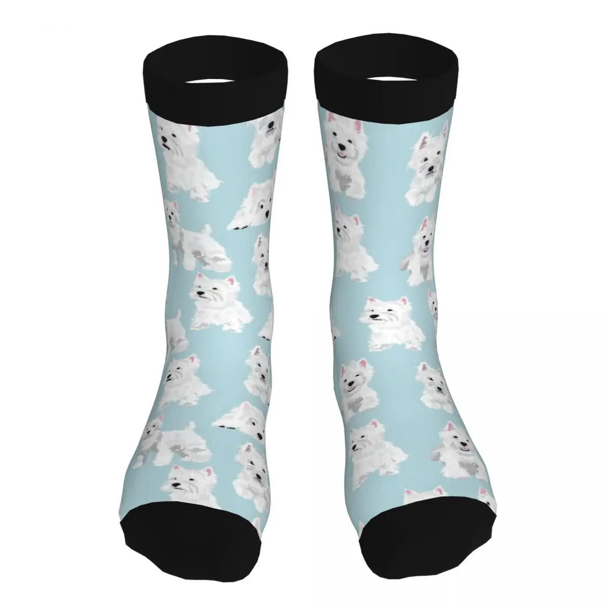 

Men Westie West Highland Terrier Westies Thick Contrast Color Socks 5% Spandex Clothing Socks Middle Tube Socks Party Socks