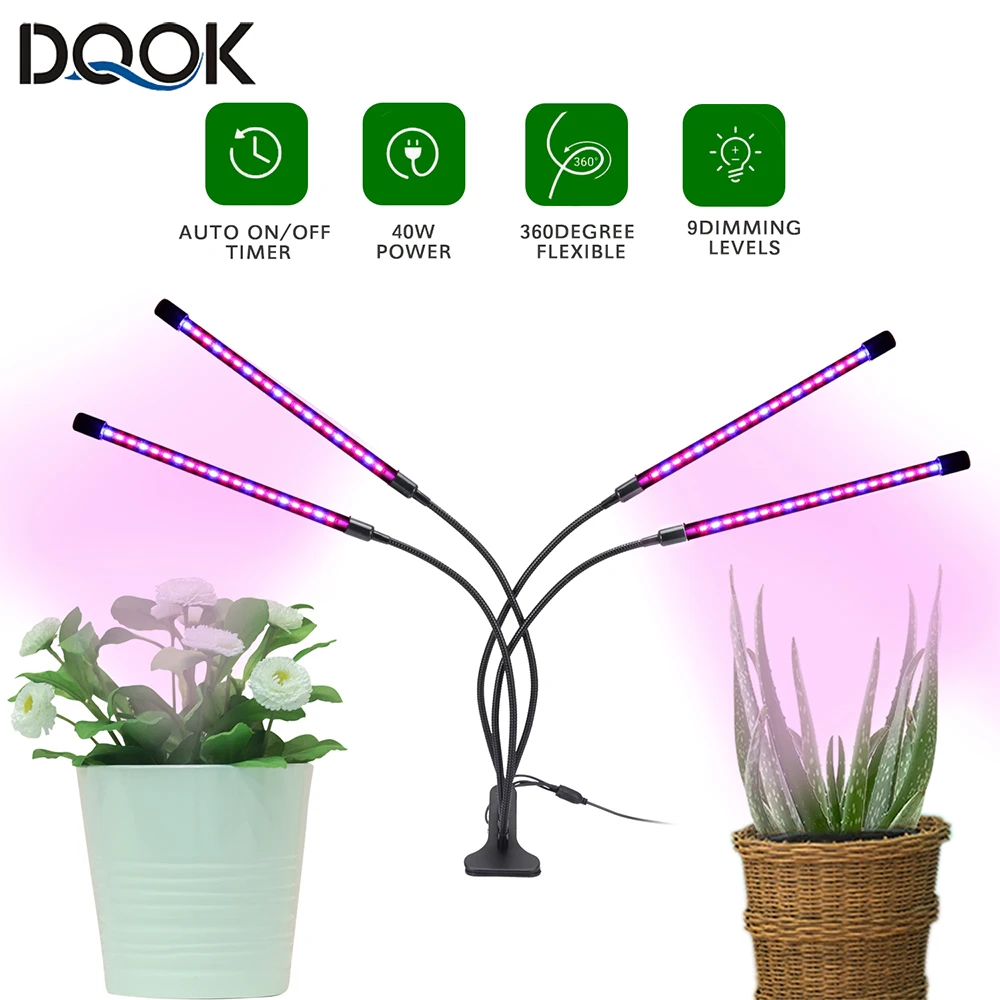 

Светодиодсветильник фитолампа полного спектра с USB, лампа с управлением для растений, саженцев, цветов, домашняя палатка