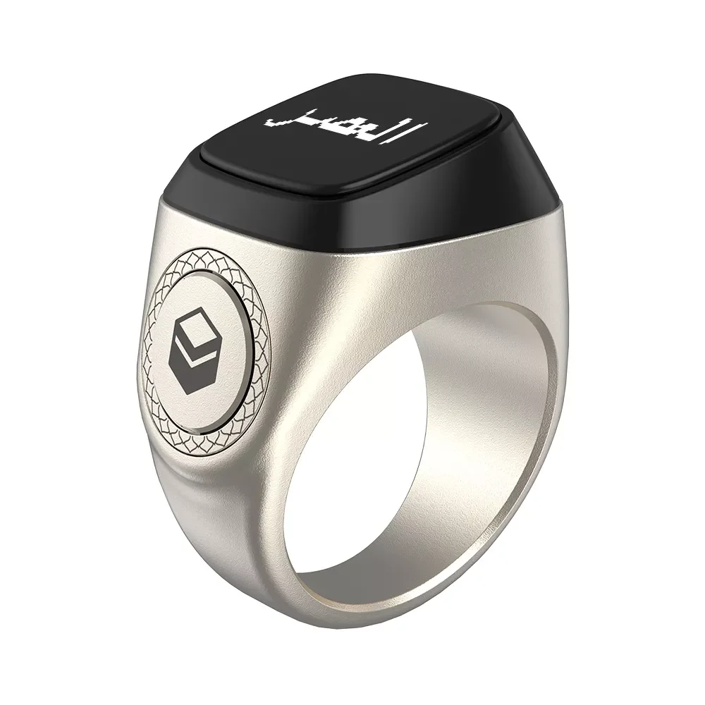 

2022 iQibla Zikr 1 Tasbih Smart Ring for Muslims Tally Tasbeeh Counter Metal 5 Prayer Time Reminder Bluetooth