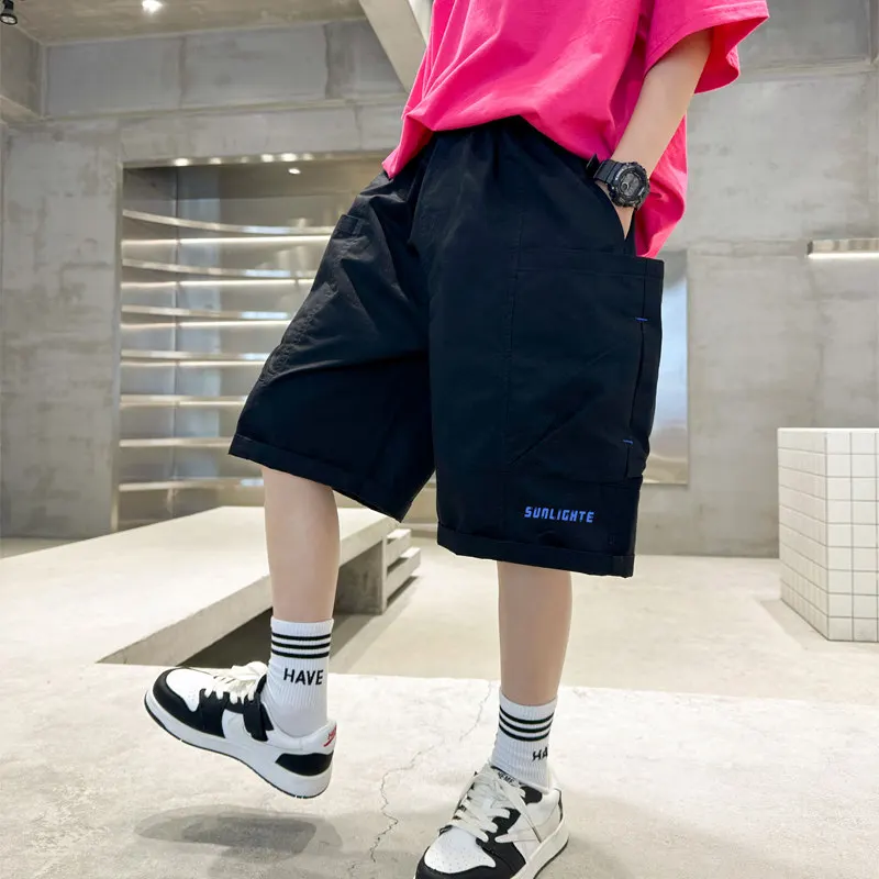 Детские короткие брюки для мальчиков 5-14 лет повседневные шорты летняя одежда