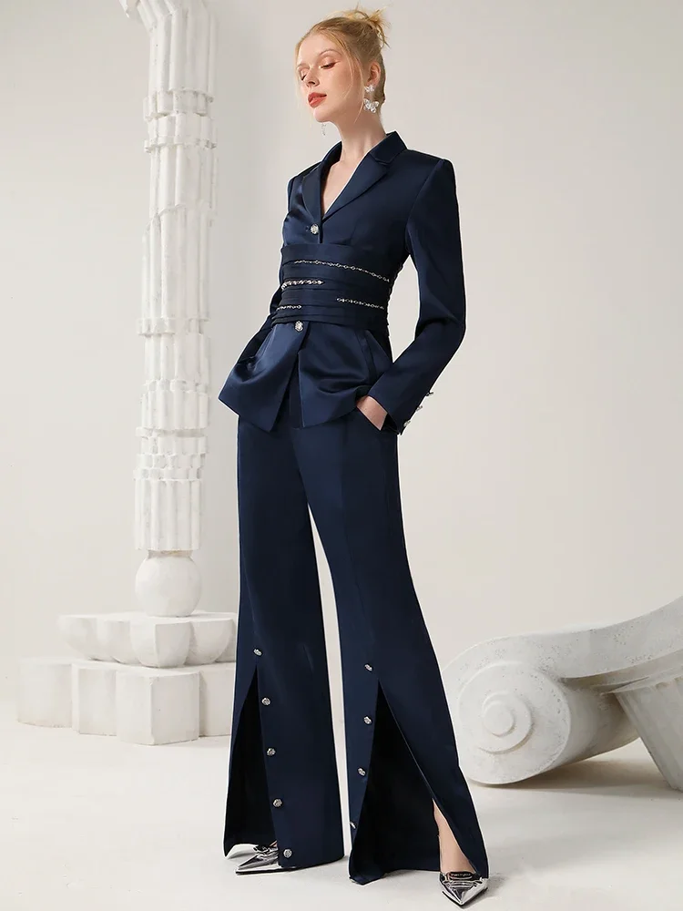 LEOSOXS высококачественное пальто для делового костюма на осень и зиму темно-синий