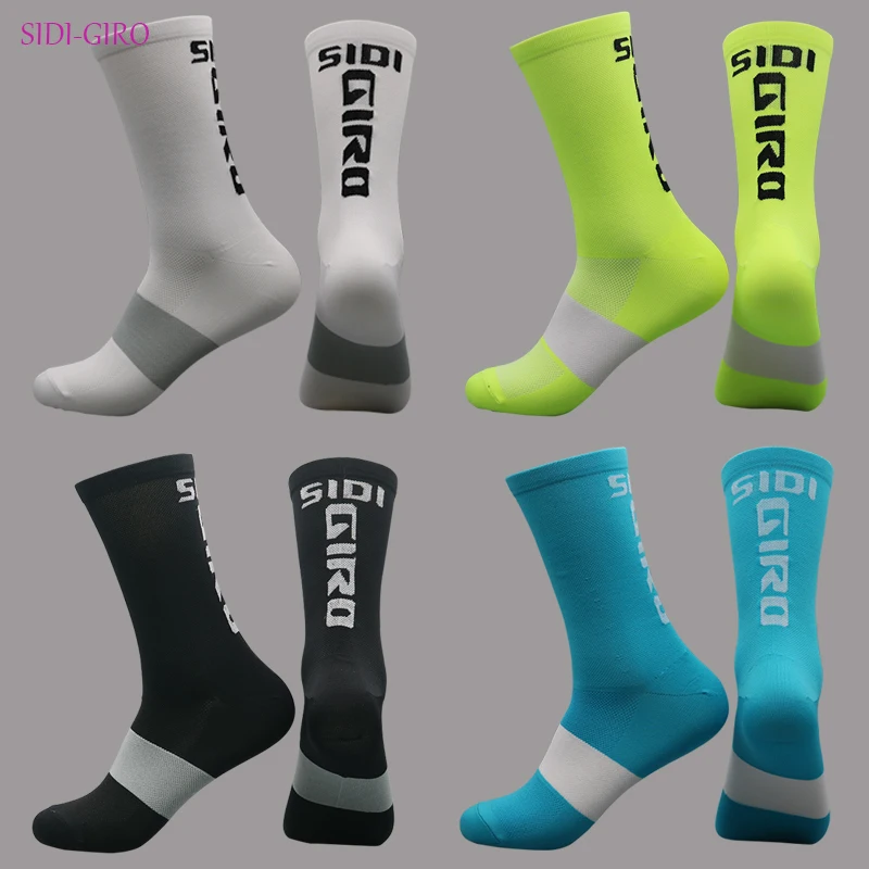 4 pairsNew Pro competition Cycling Socks Letter Sports Socks Breathable Outdoor Road running socks Men Women Calcetines Ciclismo