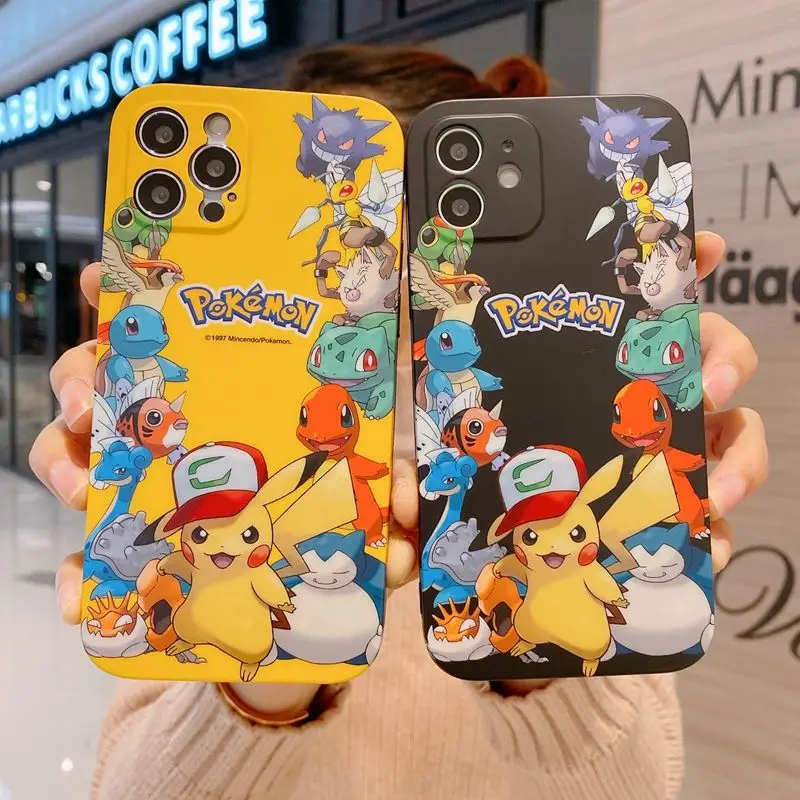 pokemon cartoon cute case for iphone 12 13 pro max mini 11 pro max x xr xs max se2020 8 7 6 6s plus hot new silicone phone cover free global shipping