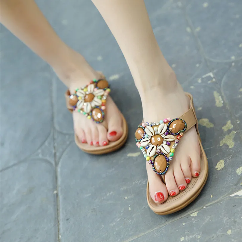 Plus Size 41 42 Woman Slides Flat with Womans Sandals Women Flip flops Ladies Beach Shoes Outside Casual Summer Women Slippers