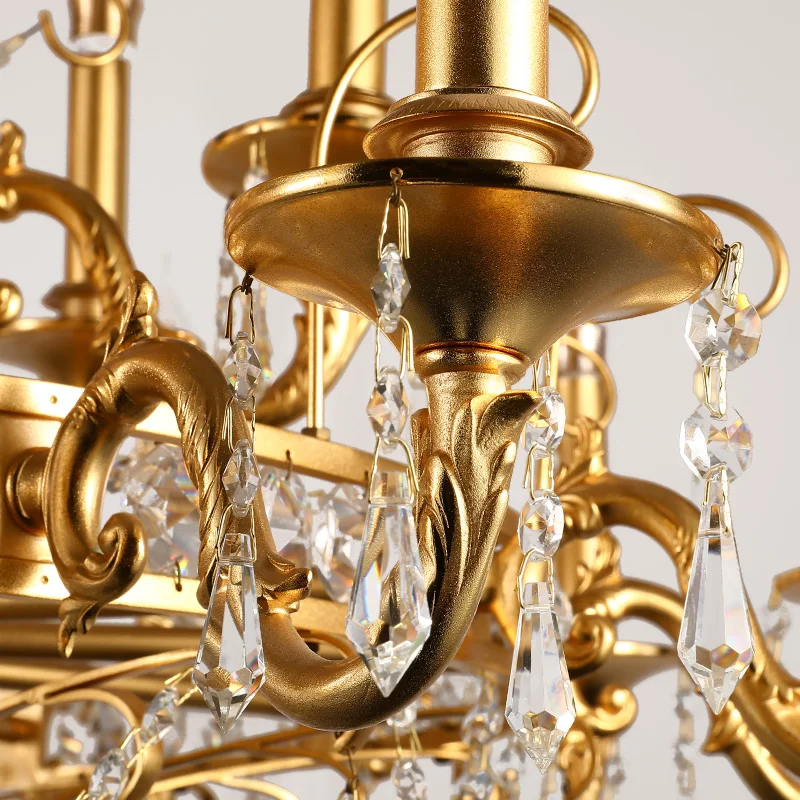 Европейские подвесные светильники латунные для гостиной освещение столовой