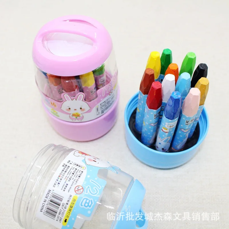 

Huilin 1912 Cylinder Oil Pastel Children Washable Crayons 12 Colors Hexagonal Oil Pastel Painting Set For Primary School Student