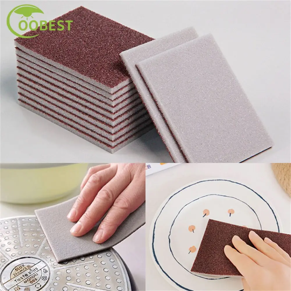 

Reusable Emery Sponge For Cooktop Pot For Removing Rust Cleaning Descaling Clean Rub Multi-function Dishes Wash Sponges Washable