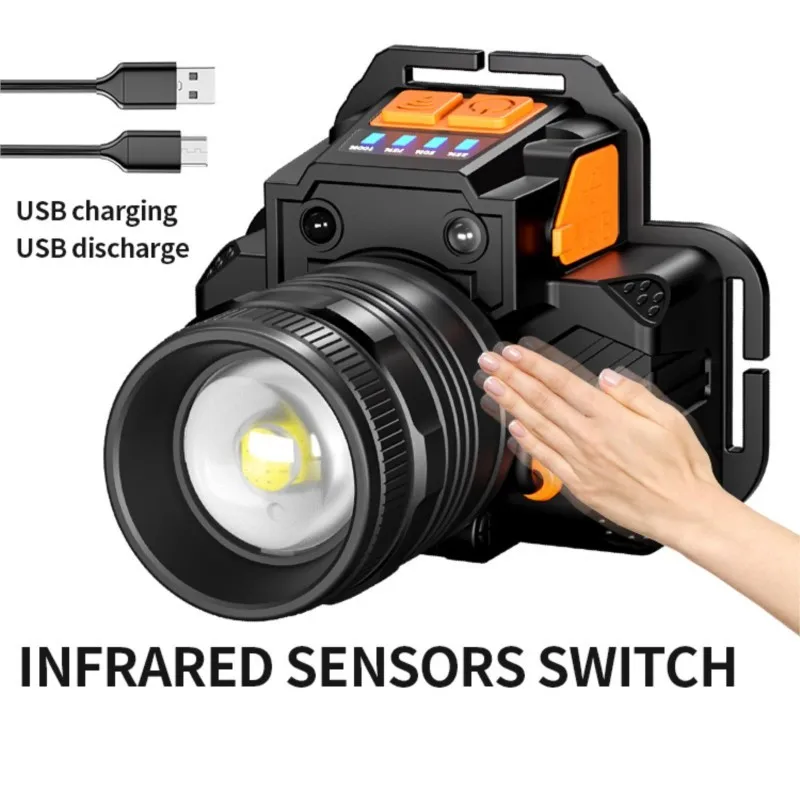 

Головной фонарь ZK30 с перезаряжаемым датчиком и монолитным блоком светодиодов