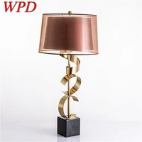 wpd contemporary table lamp creative led luxury vintage desk light fashion for home hotel bedroom living room decor