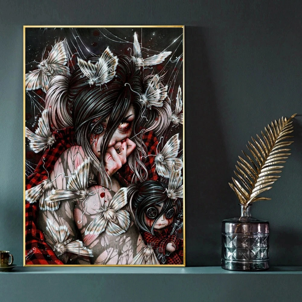 

Dark Of Gothic Fantasy Art Diamond Painting Vampire Witch 5D DIY Embroidery Cross Stitch Kits Rhinestone Home Decor Gift