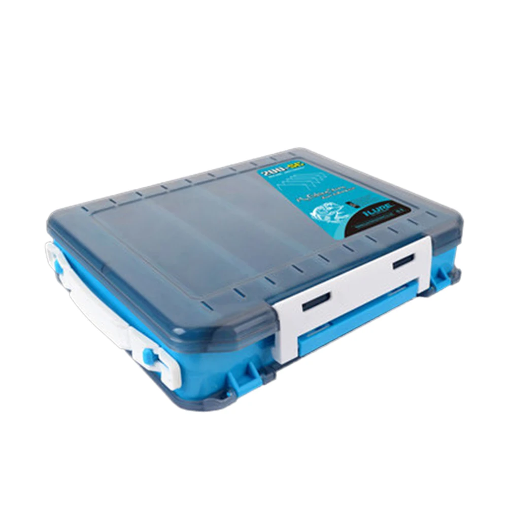 

Двусторонняя коробка для рыбалки, портативный органайзер для рыболовных снастей, портативный ручной инструмент для рыболовных аксессуаро...