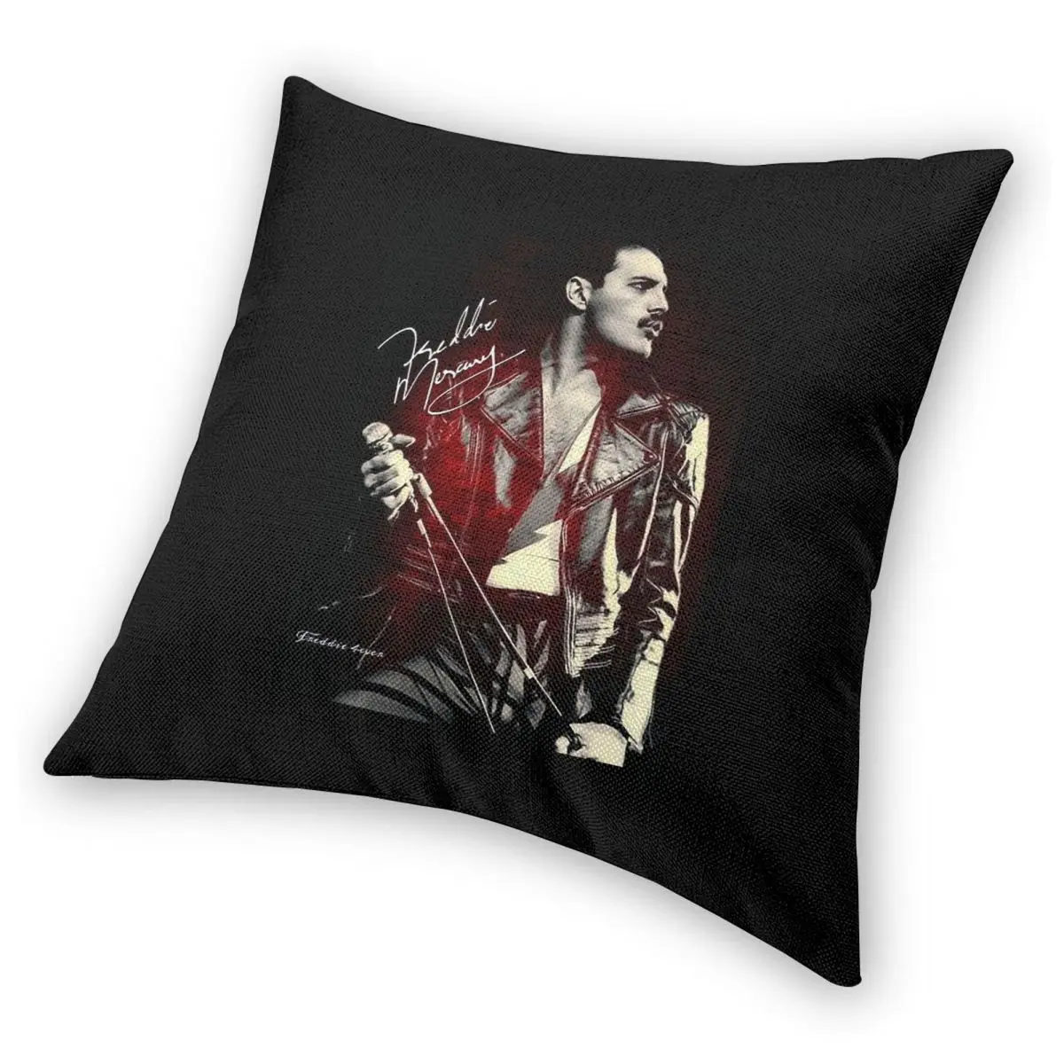 Квадратная подушка Freddie Mercury искусственная из полиэстера льняной бархата