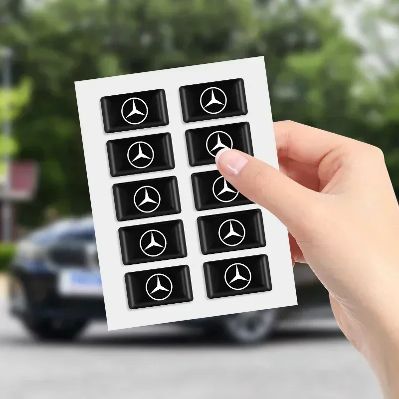 10 шт. автомобильная наклейка для интерьера из эпоксидной смолы логотип