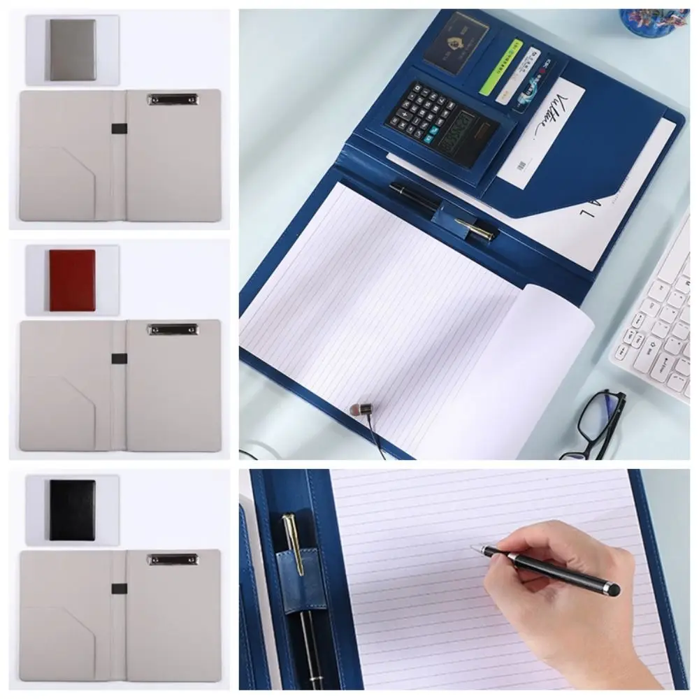 

Memo Clipboard Business Writing Clipboard A4 File Folder Writing Tablet Manager Signature Board PU Leather Menu Folder