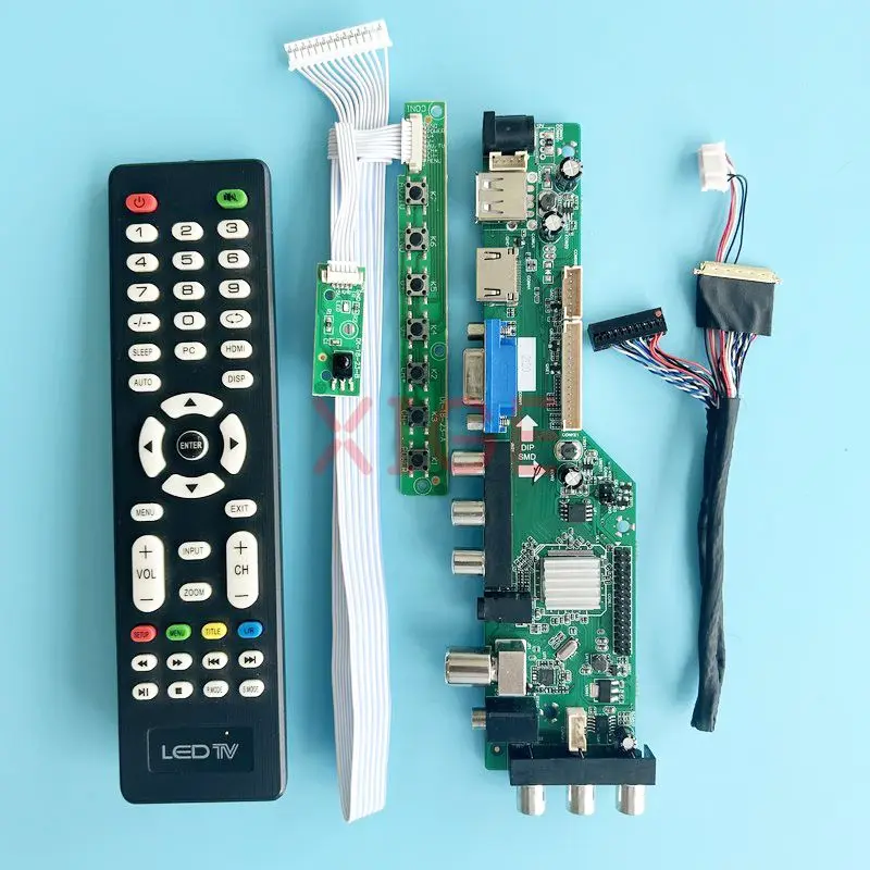 Комплект DIY плата контроллера драйвера для B156XTN02.0/2.1/2.2/2.3/2.4 AV/USB/DHMI/VGA 40-контактный