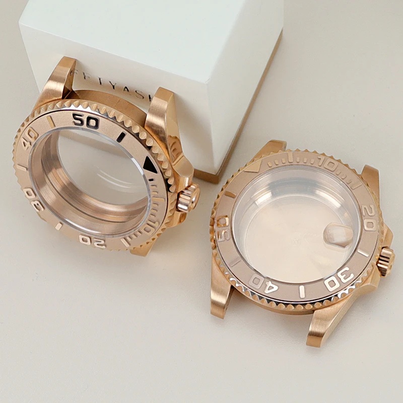 Роскошные часы из розового золота 40 мм зеркальное стекло с сапфировым стеклом
