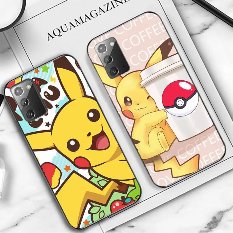 

BANDAI pokemon Pikachu Phone Case for Samsung Note 5 7 8 9 10 20 pro plus lite ultra A21 12 02