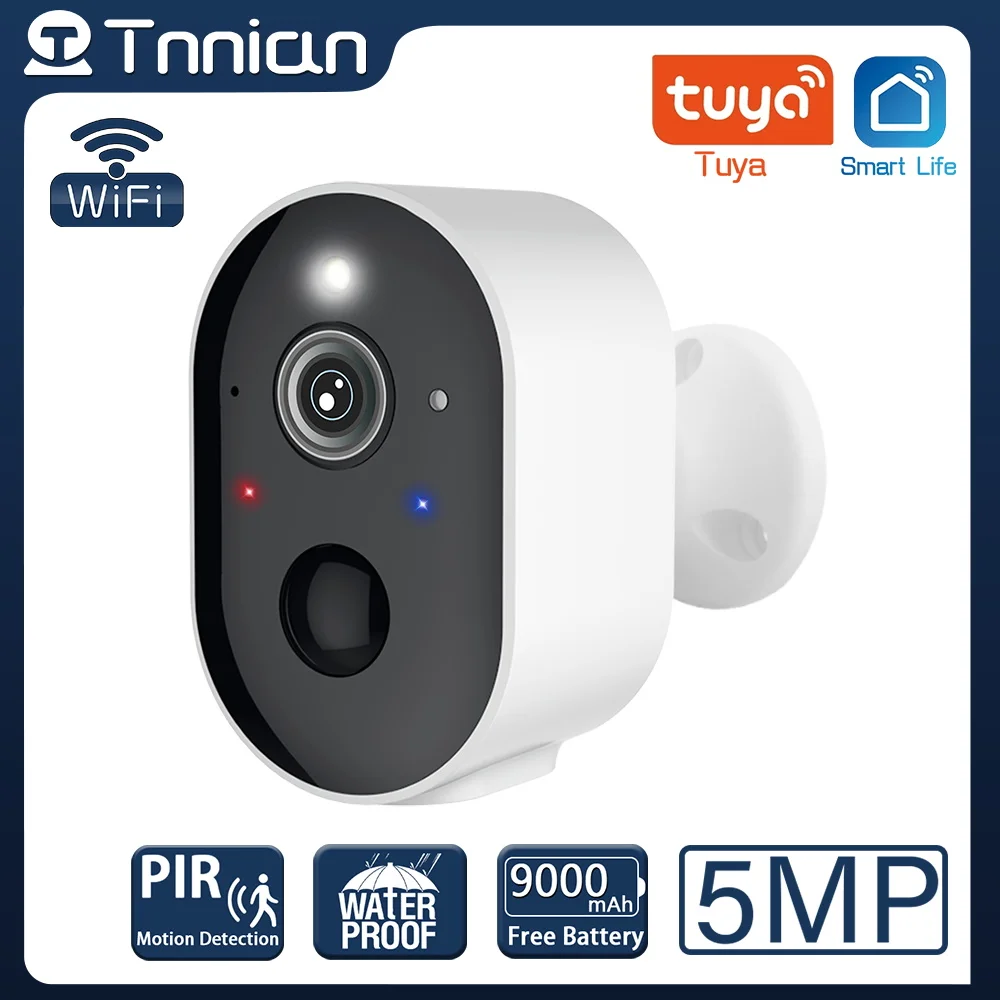 

Умная камера видеонаблюдения Tuya, 5 МП, Wi-Fi, с аккумулятором