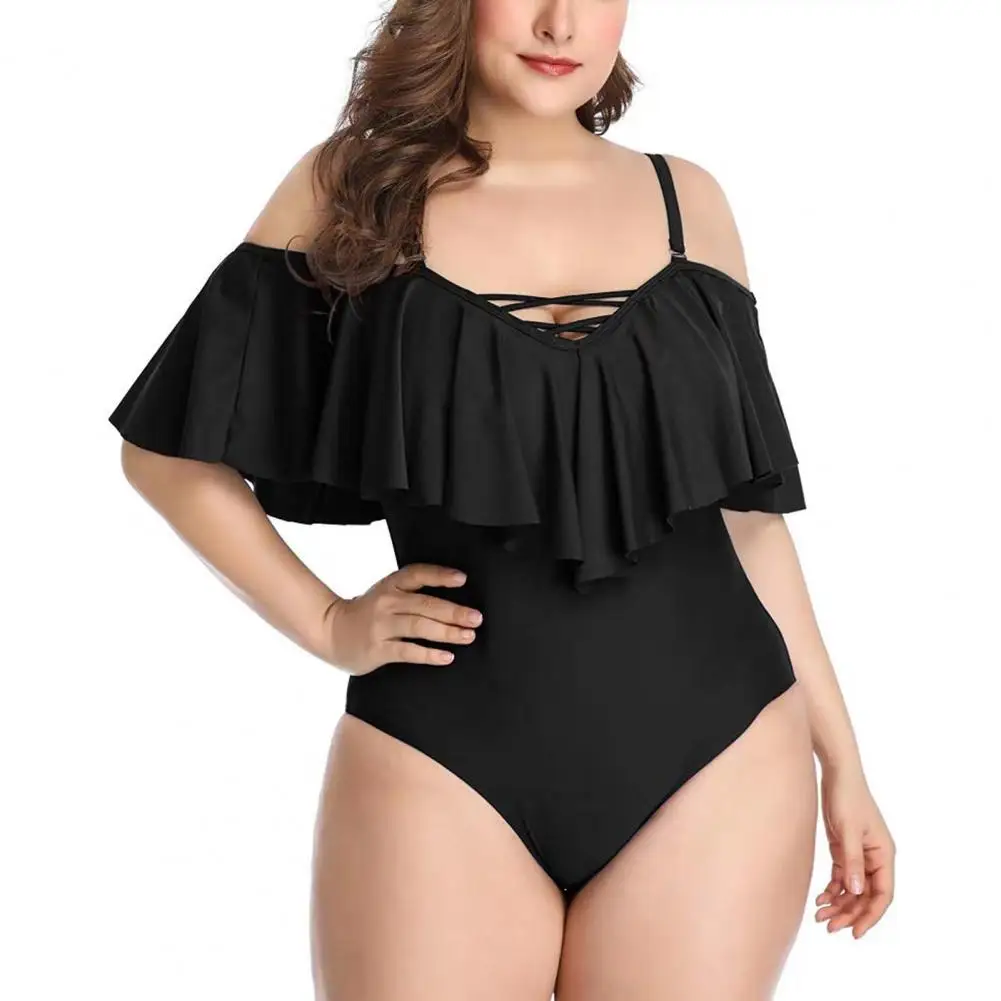 

Bathing Suit Chic Quick Drying Ruffle Elastic Women Swimsuit Women Garment Women Swimsuit Beach Swimwear