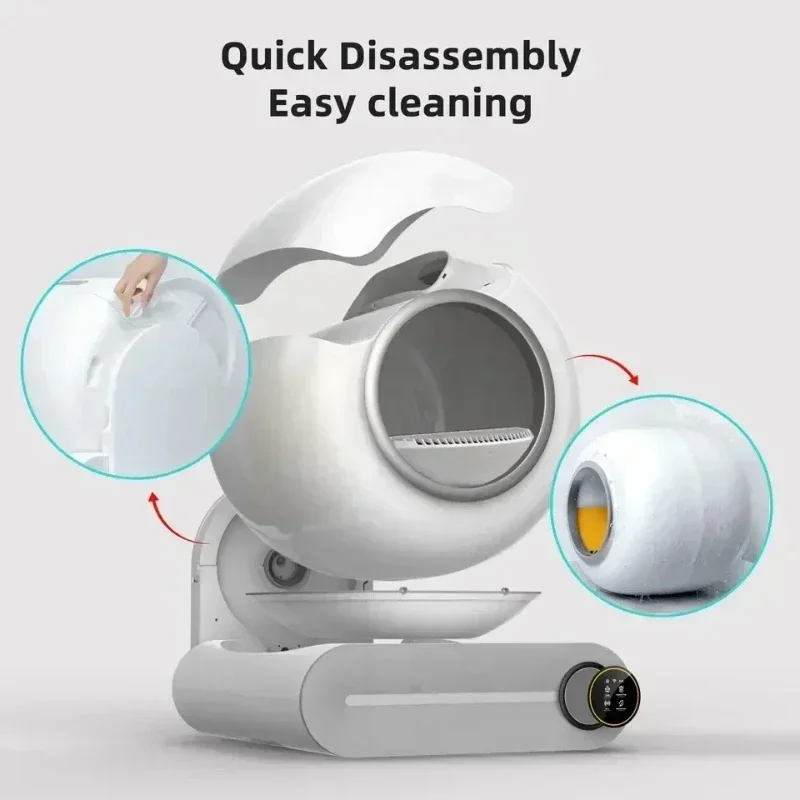 Самоочищающийся кошачий наполнитель автоматический туалет умный приложение